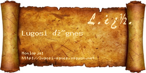 Lugosi Ágnes névjegykártya